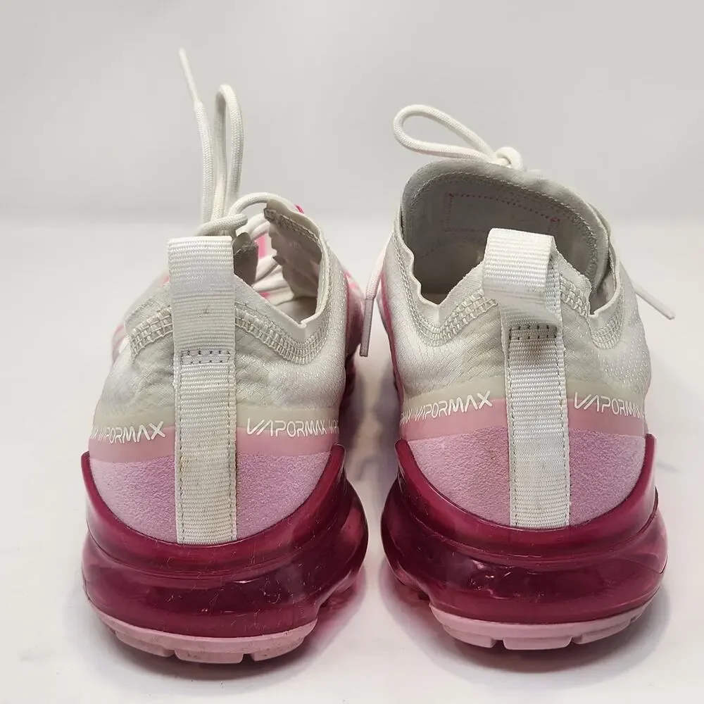 Nike Air VaporMax 2019 Running Athletic Shoes Sneakers Women Size 10 Pink White - Picture 7 of 10